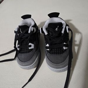 Jordan Black and Gray Kids Sneakers